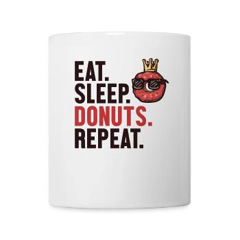 Eat Sleep Donuts Repeat Donuts Maker glasiert - Tasse - Weiß - Vorne