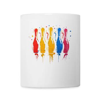 Bowling Farbkleckse - Tasse - Weiß - Vorne