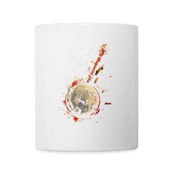 Banjo Éclaboussures de Couleur - Mug blanc - blanc - Devant