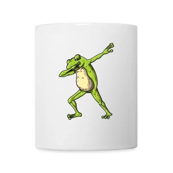 Dab tanzende Kröte im Frosch Teich Naturshirt - Tasse - Weiß - Vorne