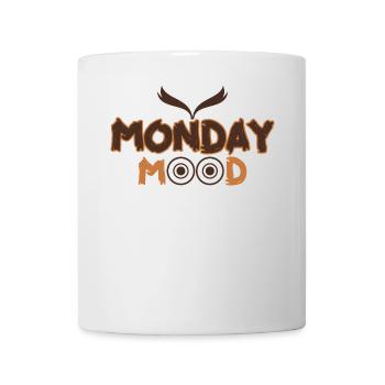 Monday Mood, Eule, Statement funny Montags Montag - Mug - white - Front