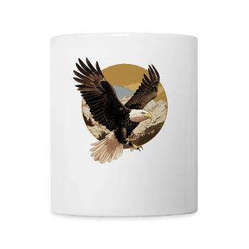 Pygargue à tête blanche Weißkopfseeadler - Mug blanc - blanc - Devant