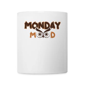 Monday Mood, Eule, Statement funny Montags Montag - Mug - white - Front