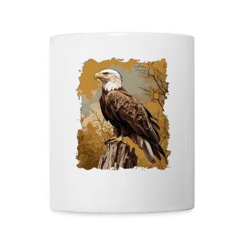Pygargue à tête blanche Weißkopfseeadler - Mug blanc - blanc - Devant