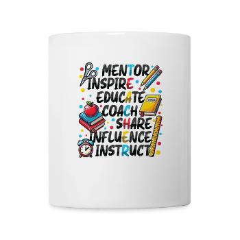 Mentor Inspire Educate Coach Lehrer - Tasse - Weiß - Vorne
