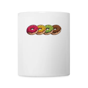 Donut Regenbogen Donut glasiert Maker Liebhaber Donut - Tasse - Weiß - Vorne