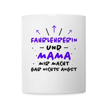 Fahrlehrerin Fahrschule Witz Fahrlehrerin Geschenk - Tasse - Weiß - Vorne