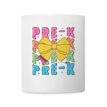 Rétro Coquette Pré-K Enseignant Étudiant Drôle Retour À - Mug blanc - blanc - Devant