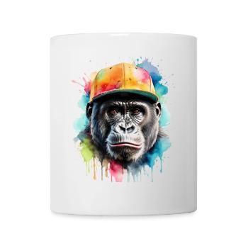 Gorille Snapback Cap Monkey Cool Animal Design Print - Mug blanc - blanc - Devant