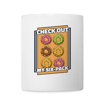 Schauen Sie sich meinen Sixpack Doughnut Glazed Maker Lover an - Tasse - Weiß - Vorne