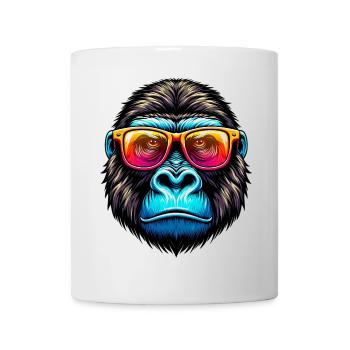 Gorillas with sunglasses - Mug - white - Front