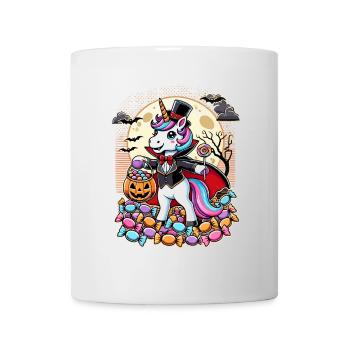 Drôle de licorne vampire aime les bonbons - Mug blanc - blanc - Devant