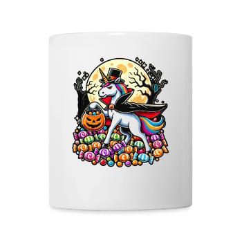 Funny Vampire Unicorn Loves Candy - Mug - white - Front