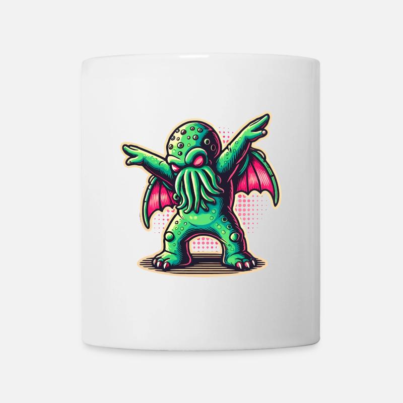 Lustiger Tanzender Cthulhu - Tasse - Weiß