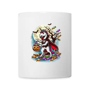 Funny Vampire Unicorn Loves Candy - Mug - white - Front