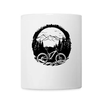 Mountain Biker Drawing - Mug - white - Front