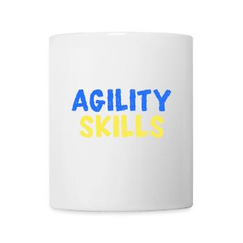 Mein Hund denkt, meine Agility-Fähigkeiten müssen - Tasse - Weiß - Vorne