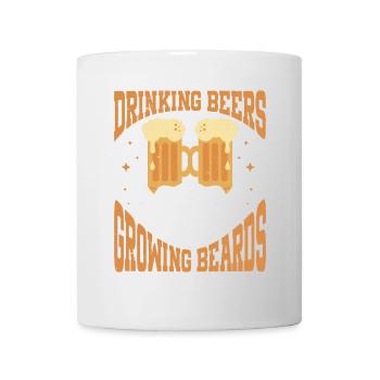 Boire Des Bières Et Laisser Pousser Des Barbes, Drôle De Barbe - Mug blanc - blanc - Devant
