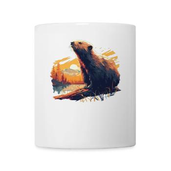 Beaver Biber - Mug blanc - blanc - Devant