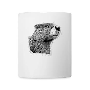Beaver Biber - Mug blanc - blanc - Devant
