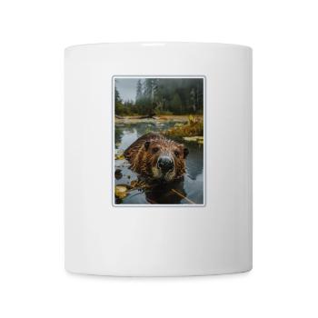 Beaver Biber - Mug blanc - blanc - Devant