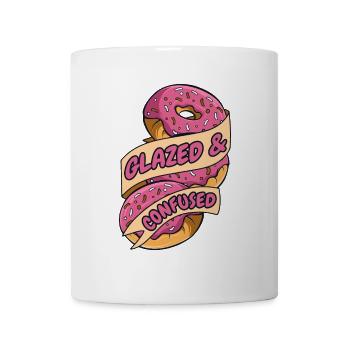 Amateur De Beignets Glacés Et Confus - Mug blanc - blanc - Devant