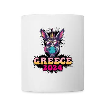 Grèce 2024 Âne de fête - Mug blanc - blanc - Devant