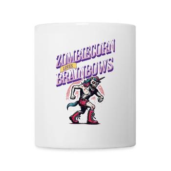 Zombie Einhorn Lustiger Halloween Spruch - Tasse - Weiß - Vorne