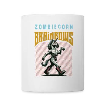 Zombie Einhorn Lustiger Halloween Spruch - Tasse - Weiß - Vorne