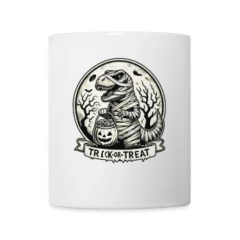 Funny T-Rex Mummy Loves Candy - Mug - white - Front
