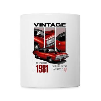 Ich bin nicht alt, ich bin ein Oldtimer, Oldtimer Jahrgang 1981 - Tasse - Weiß - Vorne