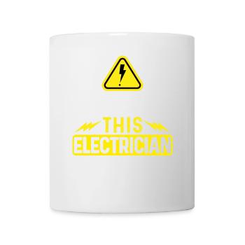 Warnung: Dieser Elektriker wird Sie schockieren - Tasse - Weiß - Vorne