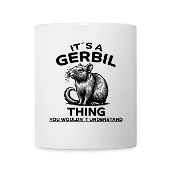 Gerbille disant rat de course drôle gerbille cadeau - Mug blanc - blanc - Devant
