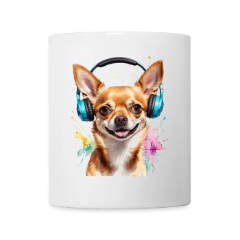 Chihuahua Casque Chien Drôle Animal Design Imprimer - Mug blanc - blanc - Devant