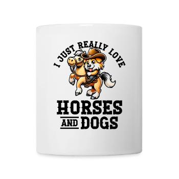 J’adore les chevaux et les chiens - Mug blanc - blanc - Devant