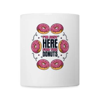 Nur hier für die Donuts Donuts Maker glasiert - Tasse - Weiß - Vorne