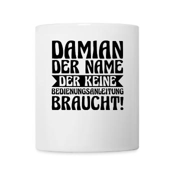 Vorname Damian - Tasse - Weiß - Vorne
