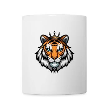Tiger Head Crown - Mug - white - Front