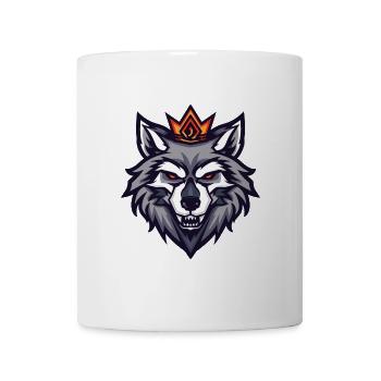 Wolf Kopf Krone - Tasse - Weiß - Vorne