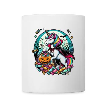 Funny Vampire Unicorn Loves Candy - Mug - white - Front