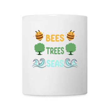 Save More Bees Plant More Trees Clean The Seas - Tasse - Weiß - Vorne