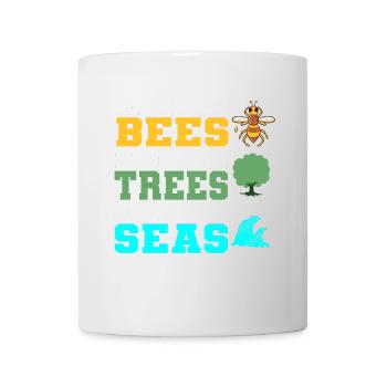 Save More Bees Plant More Trees Clean The Seas - Tasse - Weiß - Vorne