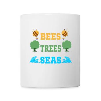Save More Bees Plant More Trees Clean The Seas - Tasse - Weiß - Vorne