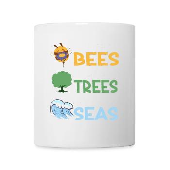 Save More Bees Plant More Trees Clean The Seas - Tasse - Weiß - Vorne