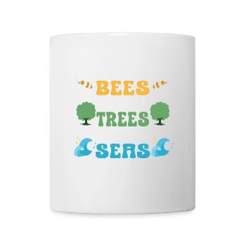 Save More Bees Plant More Trees Clean The Seas - Tasse - Weiß - Vorne