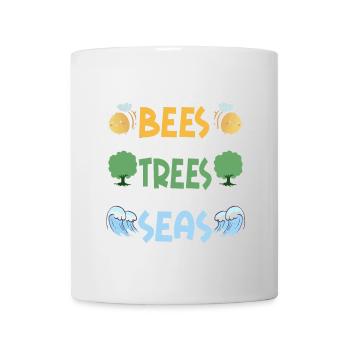 Save More Bees Plant More Trees Clean The Seas - Tasse - Weiß - Vorne