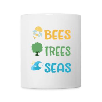 Save More Bees Plant More Trees Clean The Seas - Tasse - Weiß - Vorne