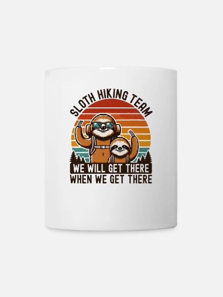 Randonnée, Hiver, Paresseux, Équipe de randonnée paresseux - Mug blanc - blanc