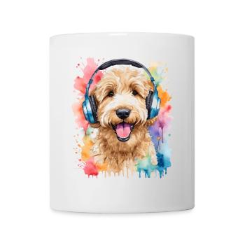Goldendoodle Casque Chien Animal Design Imprimer - Mug blanc - blanc - Devant