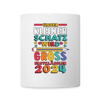Parents Écolier École primaire Première classe Inscription - Mug blanc - blanc - Devant
